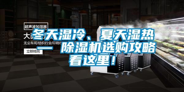 冬天濕冷、夏天濕熱 — 除濕機選購攻略看這里！