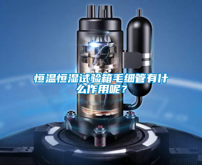 恒溫恒濕試驗箱毛細管有什么作用呢？
