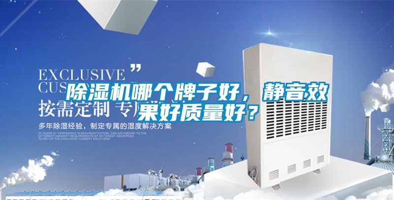 除濕機哪個牌子好，靜音效果好質量好？