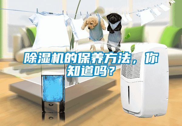 除濕機的保養方法，你知道嗎？